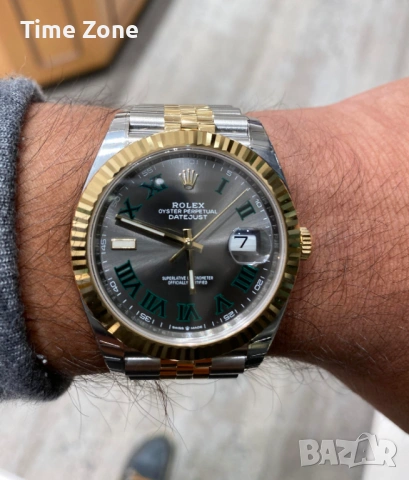 Rolex Datejust 41mm Two Tone Yellow Gold Wimbledon Dial Automatic Различни Варианти, снимка 10 - Мъжки - 54051574