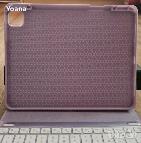 Лилав калъф с клавиатура за iPad, снимка 4 - Калъфи, кейсове - 56534201