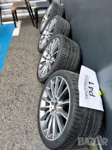 4x Оригинални OEM Джанти AMG 19 Спорт Пакет за Mercedes с летни гуми ДОТ 08/21 Pirelli P Zero 7 мм. , снимка 8 - Гуми и джанти - 44863551