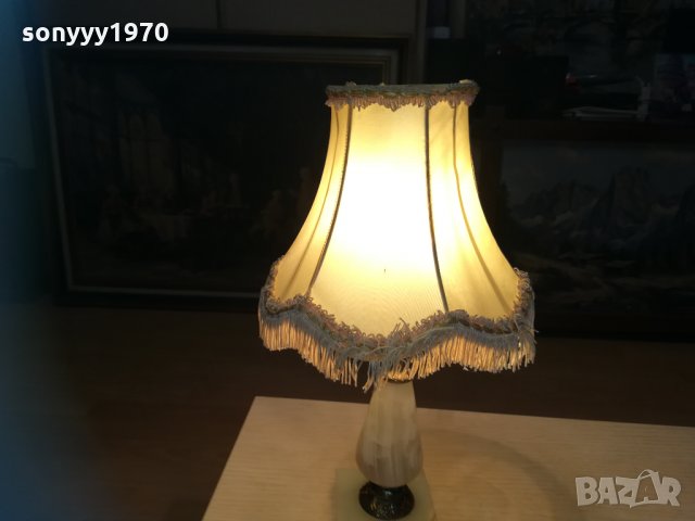 мрамор мед/месинг-антик лампа от франция 1702211035, снимка 5 - Колекции - 31846773