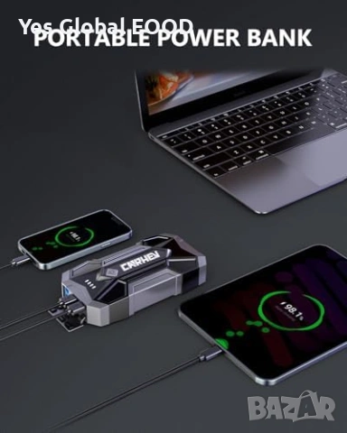 CARHEV 4500A Jump Starter 12V Power Bank, снимка 3 - Друга електроника - 53983373