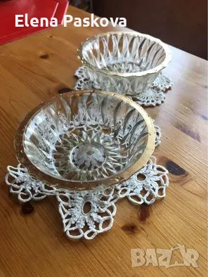 купички златен кант ретро, снимка 2 - Сервизи - 48052960