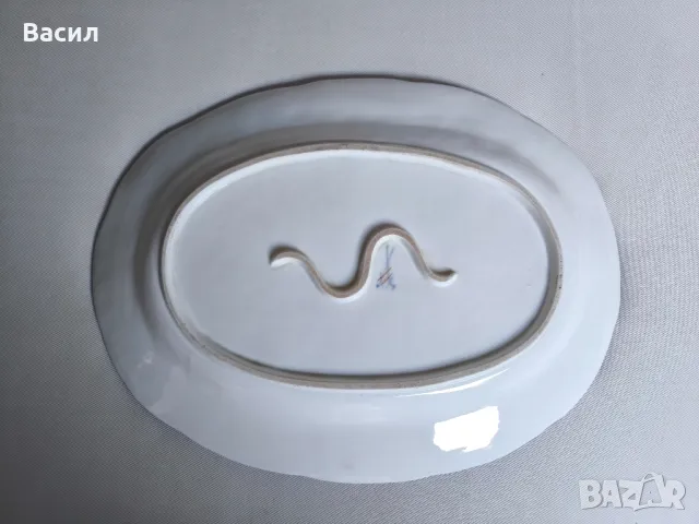 Овална чиния Meissen, снимка 6 - Чинии - 49579833