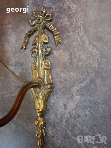 Бронзов аплик за стена    1/4, снимка 2 - Лампи за стена - 38459639