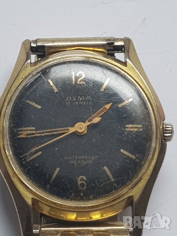Позлатен мъжки механичен часовник OLMA 17 Jewels, снимка 3 - Мъжки - 38840914