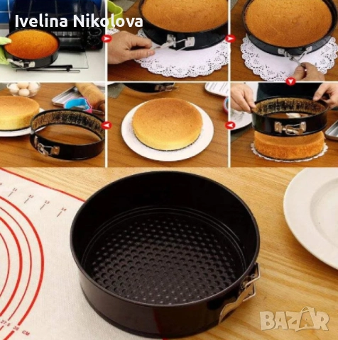 Комплект от 6бр метални форми за торта, снимка 4 - Аксесоари за кухня - 51626251
