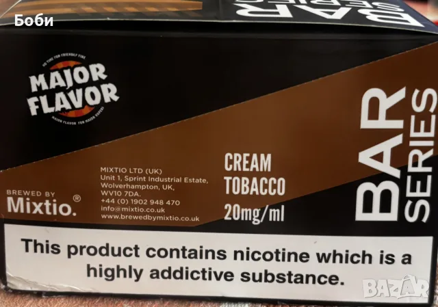 vape liquid Tabaco cream, снимка 2 - Друга електроника - 55770951