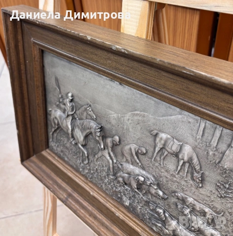 Релефна калаена картина, снимка 5 - Антикварни и старинни предмети - 54205511