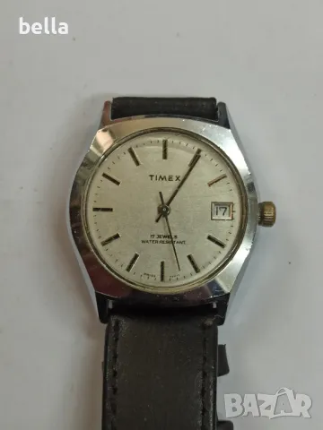 Мъжки часовник Timex 17 камъка в отлично запазен вид ,механика -работещ, снимка 2 - Мъжки - 49195935
