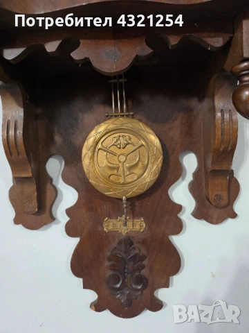 Стар немски стенен часовник, снимка 2 - Антикварни и старинни предмети - 54134373