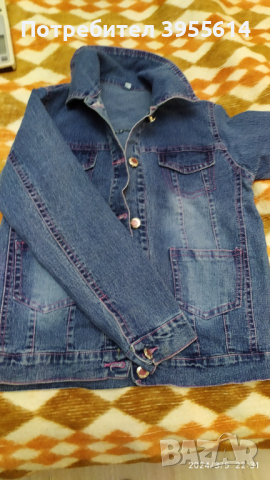 Продавам дънково яке за момиче.Размер 116, снимка 3 - Детски якета и елеци - 44624422