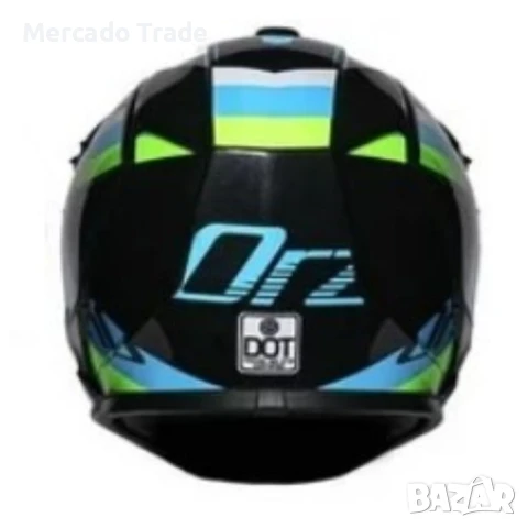 Кросова каска, За мотор, Атв, Велосипед, M и L размер, Черен със син, снимка 3 - Аксесоари и консумативи - 51177909