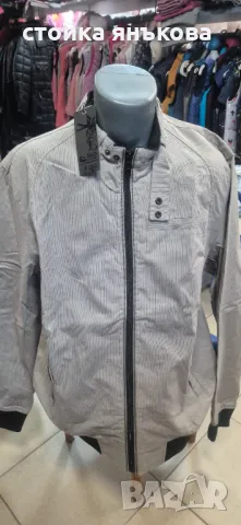 Страхотно мъжко яке, изчистено в сиво, снимка 5 - Якета - 49748082