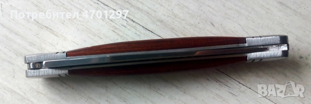 Джобно ножче от стомана и дърво. , снимка 3 - Ножове - 53121449