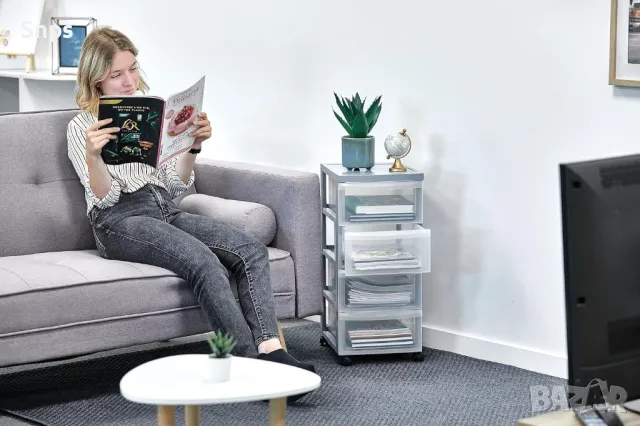 Пластмасови чекмеджета с колелца, органайзер за консумативи , снимка 6 - Други стоки за дома - 48513863