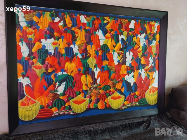 Огромна картина-масло,Импресионизъм- 165/116 см. , снимка 5 - Картини - 52277174