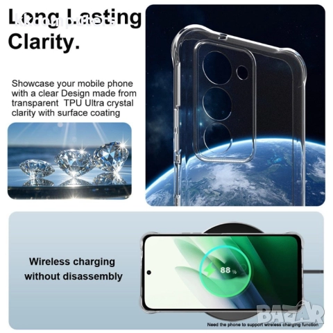 IMAK Удароустойчив TPU Калъф и Протектор за Xiaomi Redmi 15 5G/ 4G |Защита на камерата |Airbag защит, снимка 6 - Калъфи, кейсове - 51995502