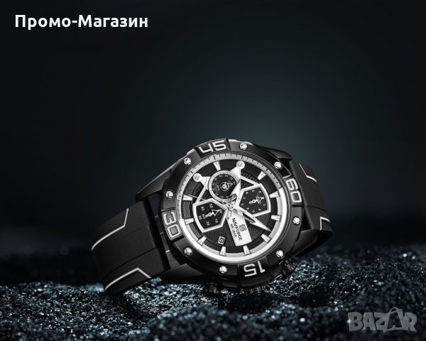 Мъжки часовник Naviforce Хронограф NF 8018T BBW. , снимка 3 - Мъжки - 34875408
