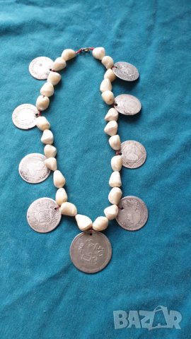 Стара седефена броеница със сребърни монети, снимка 8 - Антикварни и старинни предмети - 44434690