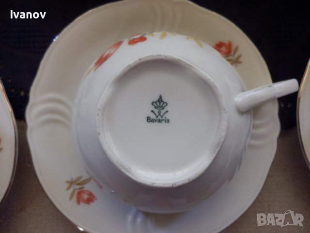 Стар сервиз за чай Bavaria, снимка 6 - Антикварни и старинни предмети - 34558080