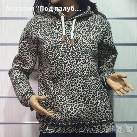 Нов дамски леопардов суичър с ушички , снимка 6 - Суичъри - 30233770