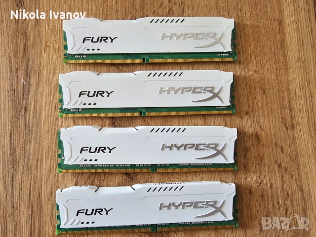 32GB (4x8GB) DDR4 Сървърна RAM ECC REG | 2133/2400MHz | CL 17 | SK Hynix (с бели HyperX охладители)