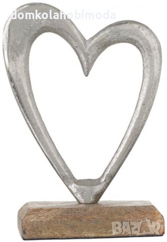 Декоративно дървено сърце,12х5х17 см, снимка 2 - Романтични подаръци - 39561147