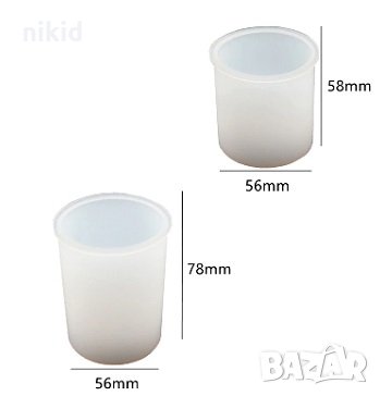 Висок цилиндър с вдлъбнатина силиконов молд форма калъп за свещи гипс сапун смола свещ саксия, снимка 2 - Форми - 35100332