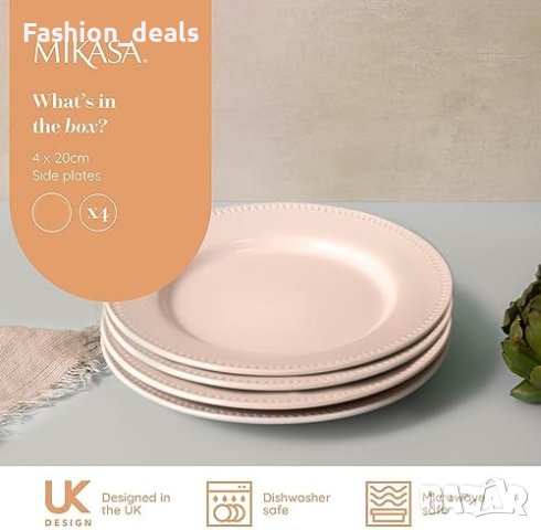 Нов комплект от 4 броя Елегантни Чинии Mikasa Cranborne Дом Подарък, снимка 3 - Други стоки за дома - 42774823