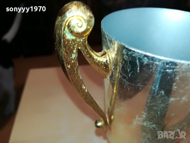 купа/ваза-инокс и злато от франция 0502231513, снимка 8 - Антикварни и старинни предмети - 39562774