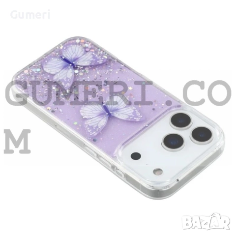 Apple iPhone 17 Pro Силиконов Гръб с Пеперуди, снимка 15 - Калъфи, кейсове - 52177261