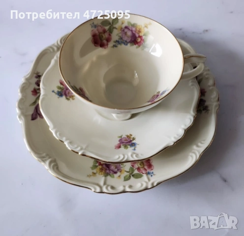 Троен порцеланов сет, снимка 4 - Чаши - 54103275