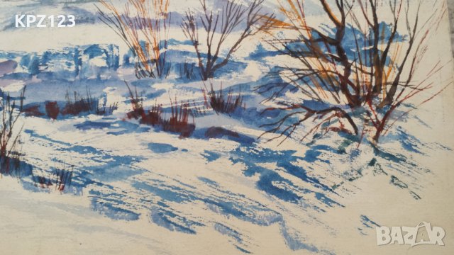 КАРТИНА ПЕЙЗАЖ АКВАРЕЛ 96г / Чавдар Гогов, снимка 4 - Картини - 29100632