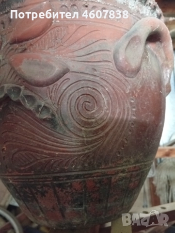 Саксия глинена керамична 30-34 см, снимка 5 - Декорация за дома - 52399528