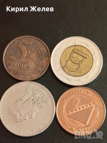 Четири монети от цял свят БРАЗИЛИЯ, БОСНА и ХЕРЦЕГОВИНА УНГАРИЯ, ТУРЦИЯ 45633