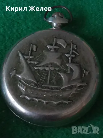 МОЛНИЯ с ПЛАТНОХОД КОРАБЧЕ Стар РУСКИ МЕХАНИЧЕН ДЖОБЕН ЧАСОВНИК СДЕЛАНО в СССР РАБОТЕЩ 28164, снимка 18 - Джобни - 37349367