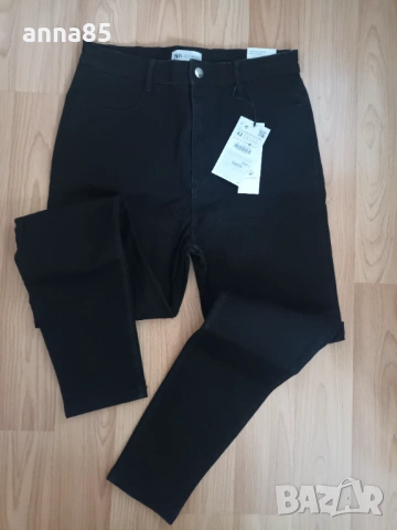  ZARA Нови черни слим дъки, снимка 2 - Дънки - 53291884
