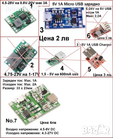 Платка изход микро USB модул 