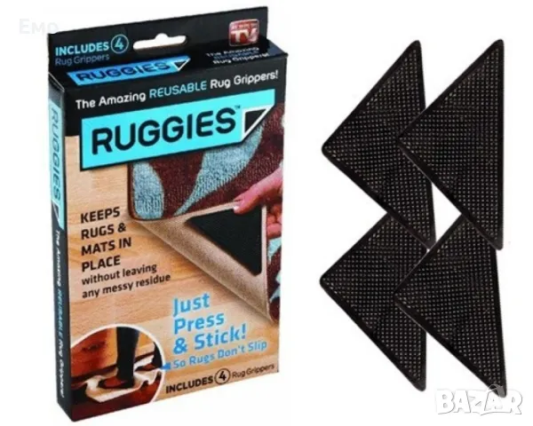 Антиплъзгащи силиконови подложки за килими - Ruggies, снимка 17 - Други стоки за дома - 48797949