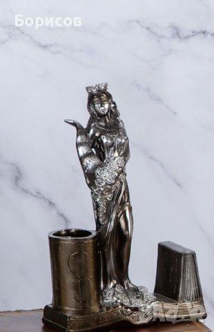 Визитник Фортуна Статуетка с Моливник 20см, снимка 1