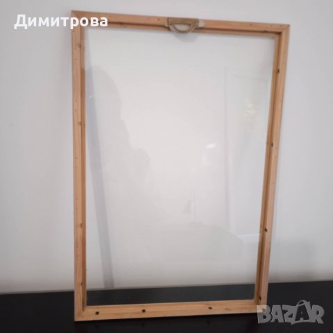 Голяма дървена рамка със стъкло, снимка 4 - Декорация за дома - 36857471