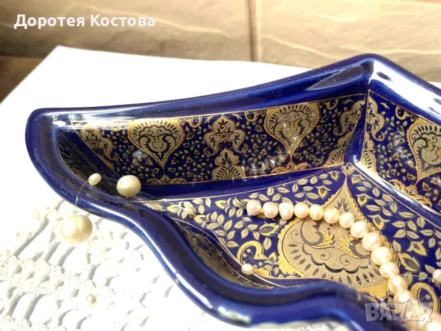 Красива порцеланова кутия за бижута , снимка 4 - Антикварни и старинни предмети - 49327928