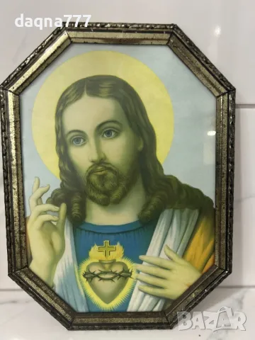 Печат на Светото сърце на Исус от Викторианската епоха Victorian Era Sacred Heart of Jesus Print 