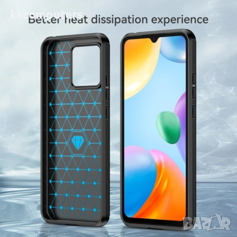 Xiaomi Poco C40 Удароустойчив Carbon Fiber Калъф и Протектор, снимка 4 - Калъфи, кейсове - 53187512