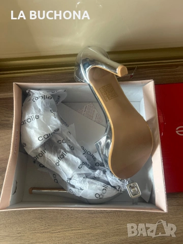 Сребристи сандали, снимка 4 - Сандали - 54067649