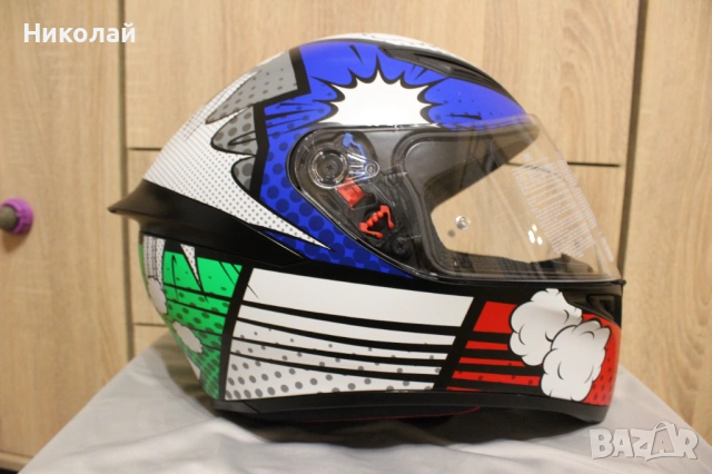Каска AGV K1 Bang Multicolor, снимка 6 - Аксесоари и консумативи - 54059709