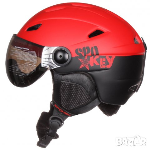 Каска за ски и сноуборд с визьор Spokey Jasper Red, снимка 5 - Зимни спортове - 33759417