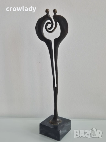 Бронзова скулптура пластика Прегръдка, снимка 3 - Антикварни и старинни предмети - 51721799