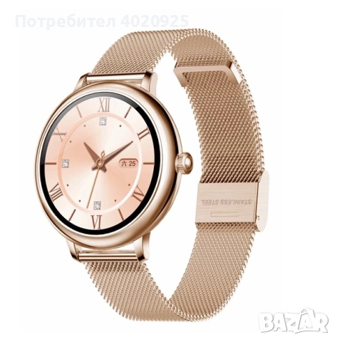 Чисто нов дамски смарт часовник CF80 с 2 каишки, снимка 2 - Смарт гривни - 54172573