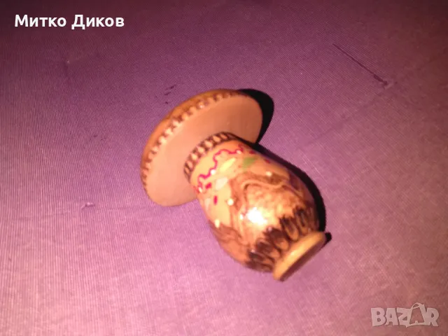 Дървена солница от соца Н-70мм и фи горе-82мм и долу-43мм, снимка 6 - Декорация за дома - 49105847